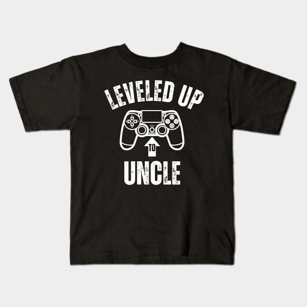 Leveled Up To Uncle 2024 Kids T-Shirt by aesthetice1
